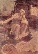 LEONARDO da Vinci, Unfinished painting of St. Jerome in the Wilderness